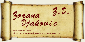 Zorana Đaković vizit kartica